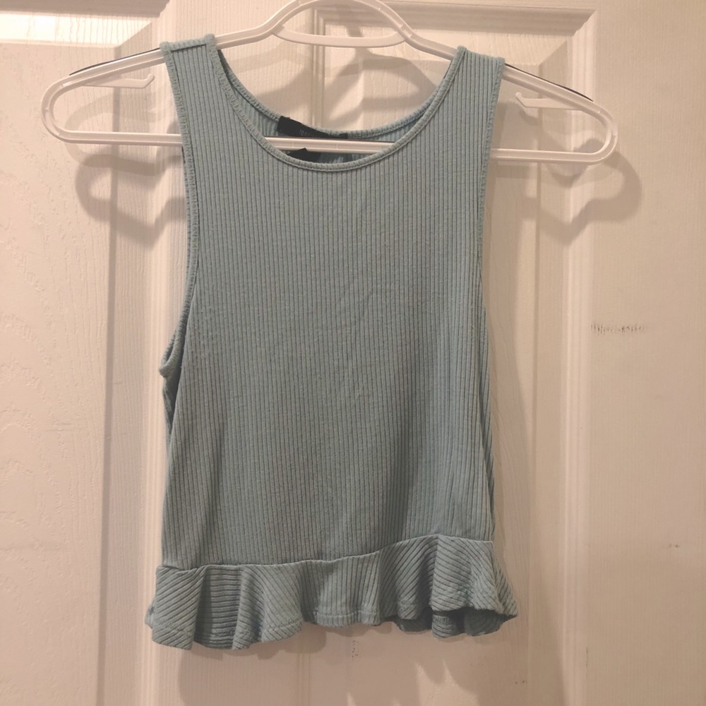 Forever21 Blue Frilled Tank